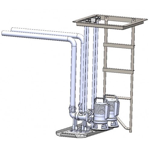 ypical Ecov pedestal assembly - showing optional pump attachment
