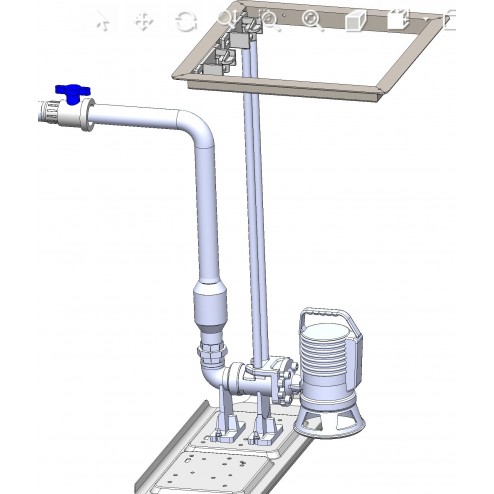 typical Ecov pedestal assembly - showing optional pump attachment