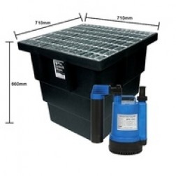 SPARKLE packaged 075 liter drainage pumped pit Class A grate 410-450 series 