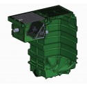 2000 litre OSD 2 tank PE Access Cover or Grate shoowing optional filter - maximesh