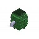 1,500 Litre underground PE tank large inlet pipe connection option