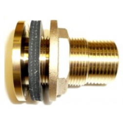 POK 25mm backplated brass tank connector (25mm socket, 25 spigot) left hand lock thread