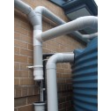 A typical small capacity wall mount first flush Installation